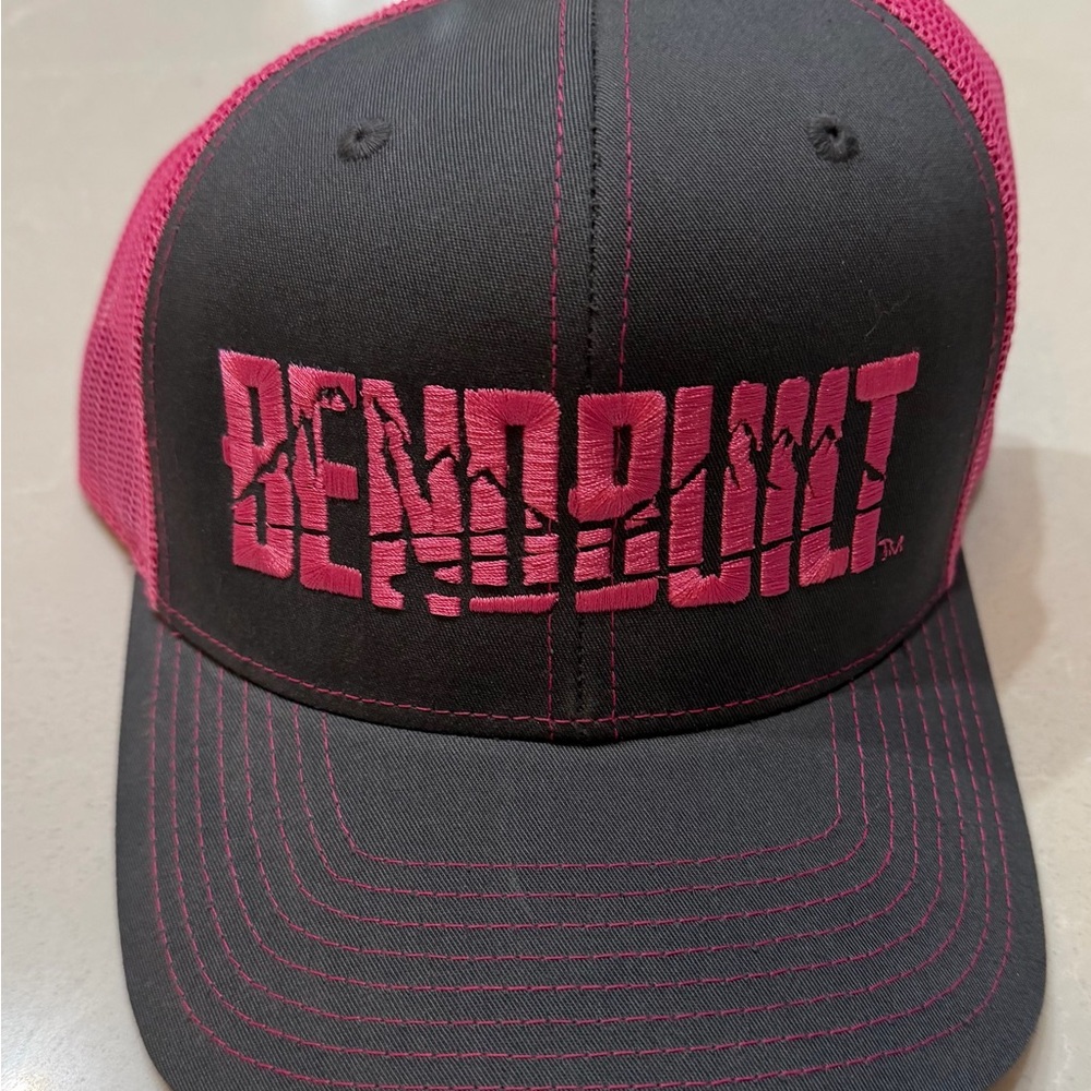 NWT Bendbuilt Black and Pink Trucker Hat